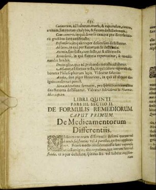 Sectio II. De Formulis Remediorum.