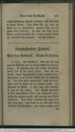 Neunzehendes Capitel. Von dem Rothlauf. Stiche der Thiere
