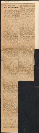 Ausschnitt aus der Zeitung Ἀμάλθεια, 07./ 20.05.1904