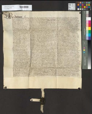 Revers des Domkapitels betreffend Kauf von Zeltingen und Rachtig.