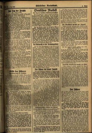 Zweite Ausgabe vom Samstag, den 02. Mai 1936.