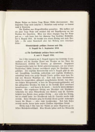 a) Die Tankschlacht zwischen Ancre und Avre