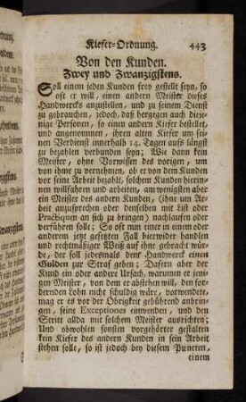 443-450, Von den Kunden. Zwey und Zwanzigstens. -
