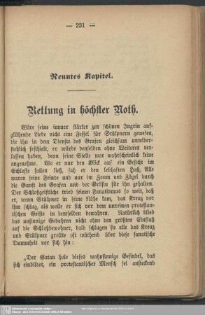 Neuntes Kapitel. Rettung in höchster Noth