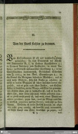 Von der Kunst Kohlen zu brennen