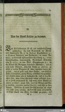 Von der Kunst Kohlen zu brennen