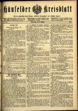 Ausgabe vom Donnerstag, den 10. Oktober 1912.