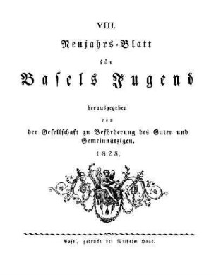 8: Neujahrsblatt für Basels Jugend - 8.1828
