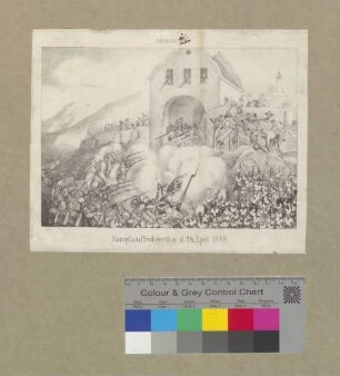 "Freiburg - Kampf am Predigerthor d. 24. April 1848."