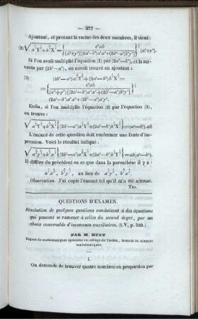 Questions d´examen.
