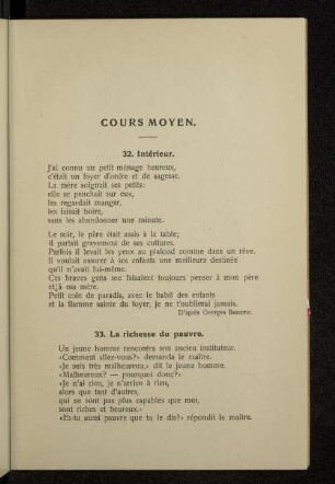 Cours moyen.