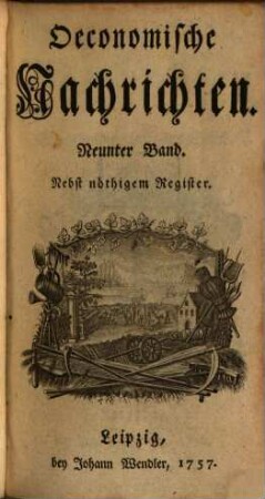 Oeconomische Nachrichten. 9, 9. 1757