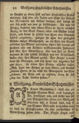 8. Wolfgang Kayserlicher Schatzmeister.