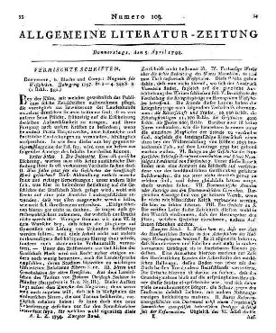 [Palm, G. F.]: Interessante Scenen aus der Geschichte der Menschheit. Bd. 1-2. Hannover: Ritscher 1796-97