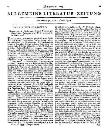 [Palm, G. F.]: Interessante Scenen aus der Geschichte der Menschheit. Bd. 1-2. Hannover: Ritscher 1796-97