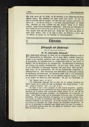 Pädagogik und Psychologie
