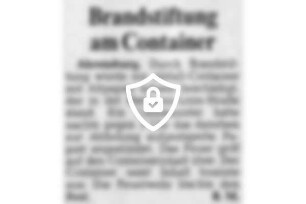 Brandstiftung am Container