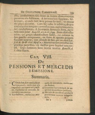 Cap. VIII. De Pensionis Et Mercedis Remissione.