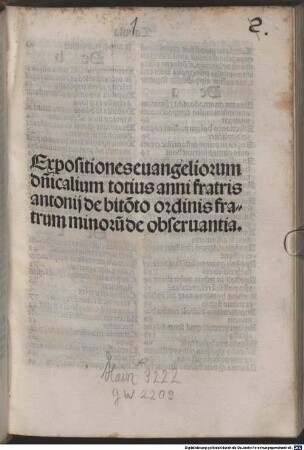 Expositiones evangeliorum dominicalium totius anni