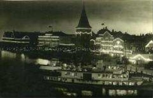 Ansicht von Lindau/Bodensee bei Nacht