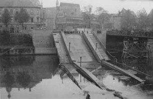 Kriegszerstörte Wilhelmsbrücke Bad Cannstatt