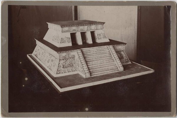 Model of the temple ruins of Xochicalco