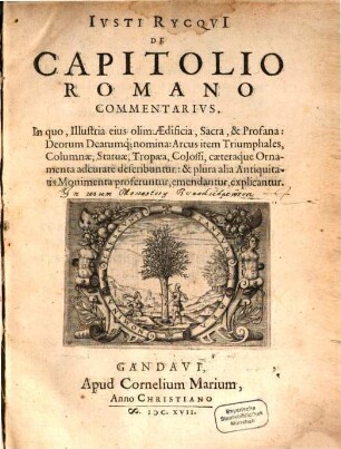 Iusti Rycqui De Capitolio Romano Commentarius