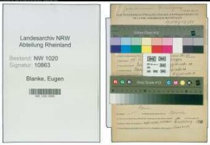 Entnazifizierung Eugen Blanke , geb. 15.12.1895 (Former)