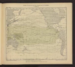 Taf. 6. Mittlere Temperatur des Meerwassers an der Oberfläche im Februar.