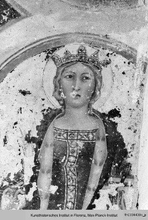 Die Fresken der ehemaligen Cappella del Campanile : Bogenlaibung: Christus mit den Heiligen Katharina von Alexandrien und Laurentius