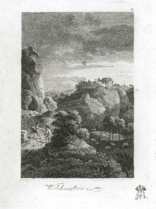 Zingg, Adrian: Wolkenstein. 1807. Radierung; 8 x 11 cm. Dresden: Kupferstich-Kabinett A 131241, Sax top IX, 23, 120