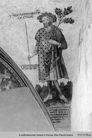 König Janus, 1. König von Latium - Dekoration der Südwand und der südlichen Gewölbezwickel