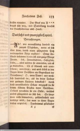 Das sechs und zwanzigste Capitel. Betrachtungen.