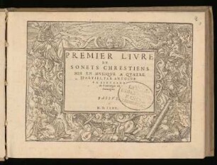 Antoine de Bertrand: Premier livre de sonets chrestiens ... a quatre parties ... Bassus