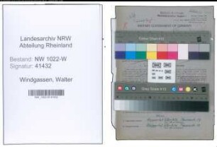 Entnazifizierung Walter Windgassen , geb. 04.03.1895 (Bahnbeamter)