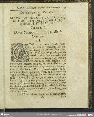 IIX. Dissertatio Physica De Metallorum Cum Corylo; Vegetabilium Insitione Aliorumque Sympathia