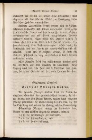 Siebentes Kapitel. Specielle Pflanzen-Cultur.