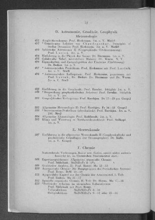 D. Astronomie, Geodäsie, Geophysik, Meteorologie