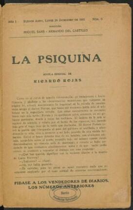 1917000106: La psiquina : novela original