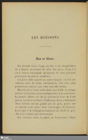 Les Boissons