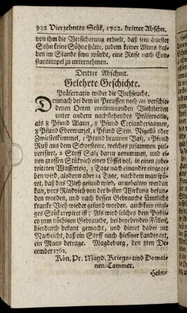 Dritter Abschnit. Gelehrte Geschichte.