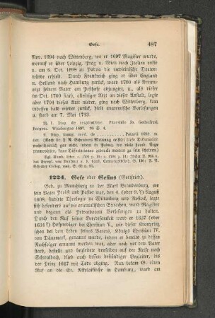 1224. Gese oder Gesius (Gottfried)