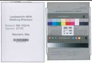 Entnazifizierung Max Neumann , geb. 04.12.1901 (Vertreter)