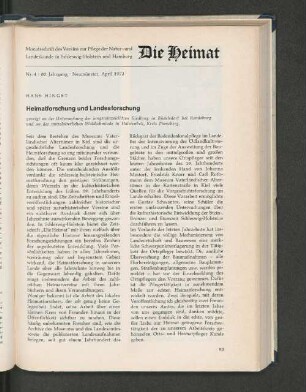 Nr. 4. 80. Jahrgang. Neumünster, April 1973.