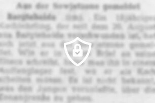 Aus der Sowjetzone gemeldet