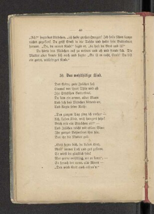50. Das wohlthätige Kind.