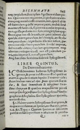Liber Quintus. De Demonstratione.
