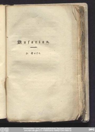 Musarion. 7. Heft.