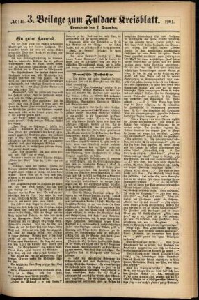 Zweite Ausgabe vom Dienstag, den 10. Dezember 1901.