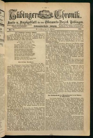 15. Februar (Nro. 37) - 20. Februar (Nro. 42)